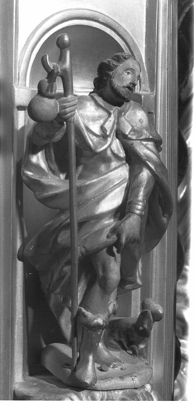 San Rocco (statua, elemento d'insieme) - bottega lombarda (seconda metà sec. XVII)