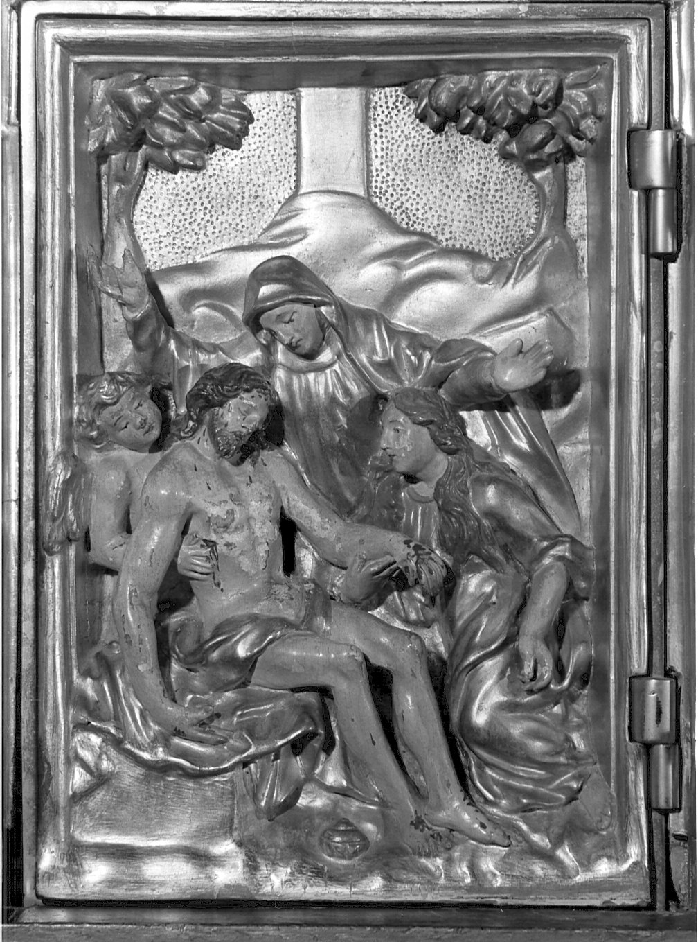 compianto sul Cristo morto (rilievo, elemento d'insieme) - bottega lombarda (seconda metà sec. XVII)