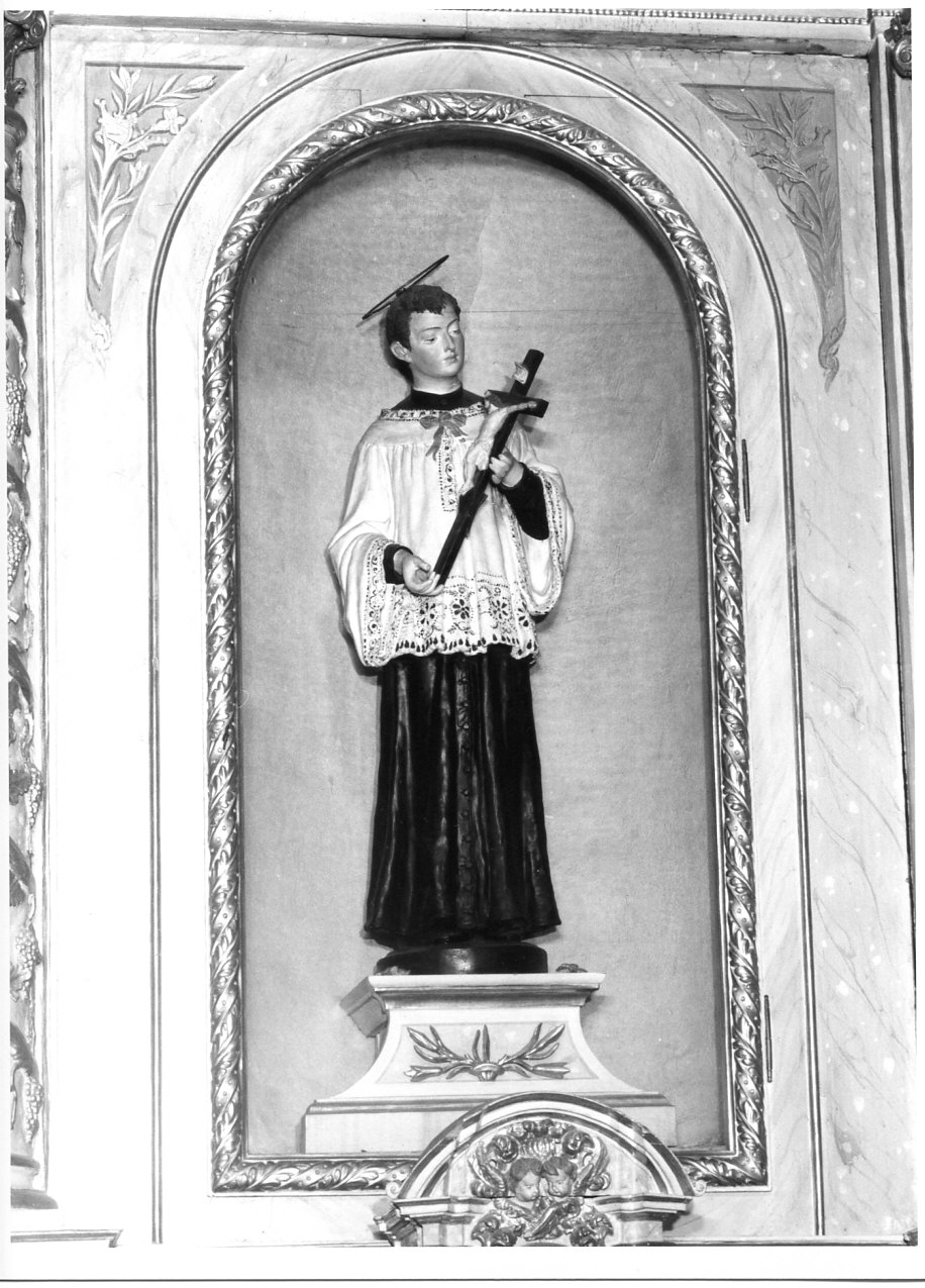 San Luigi Gonzaga (statua, elemento d'insieme) - ambito valtellinese (sec. XIX)