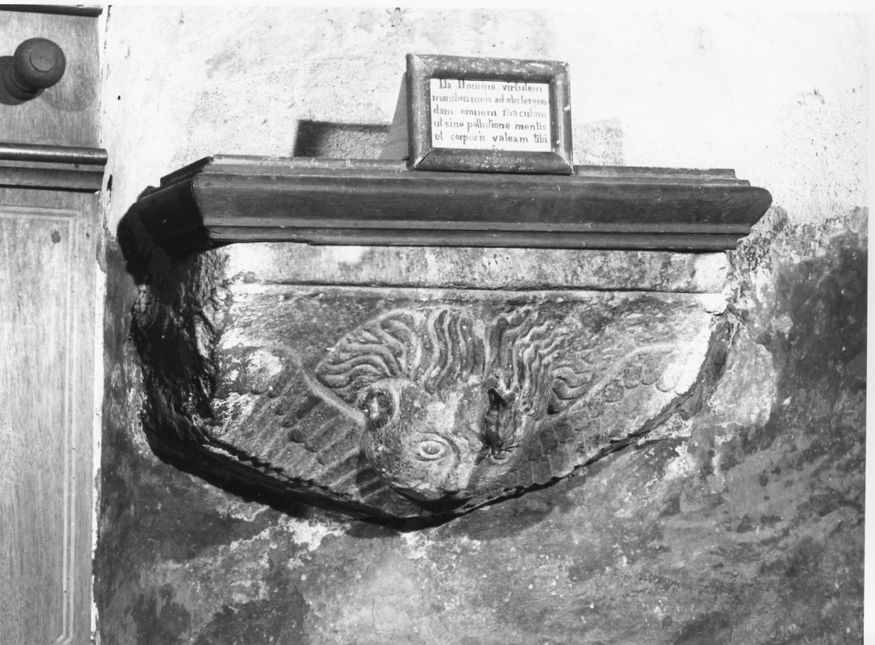 lavabo da sacrestia, opera isolata - ambito lombardo (sec. XVII)