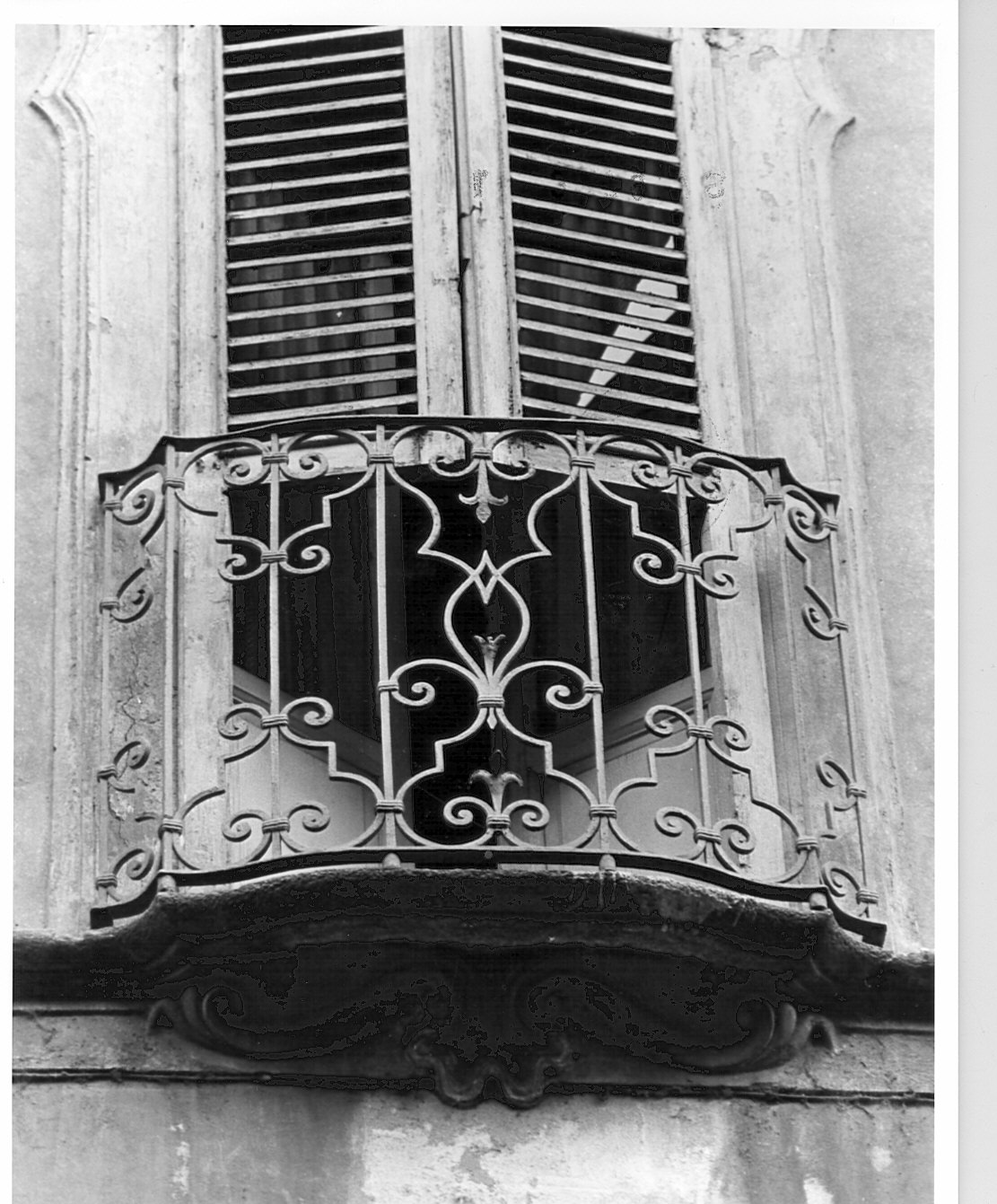 ringhiera di balcone, serie - bottega lombarda (sec. XVIII)