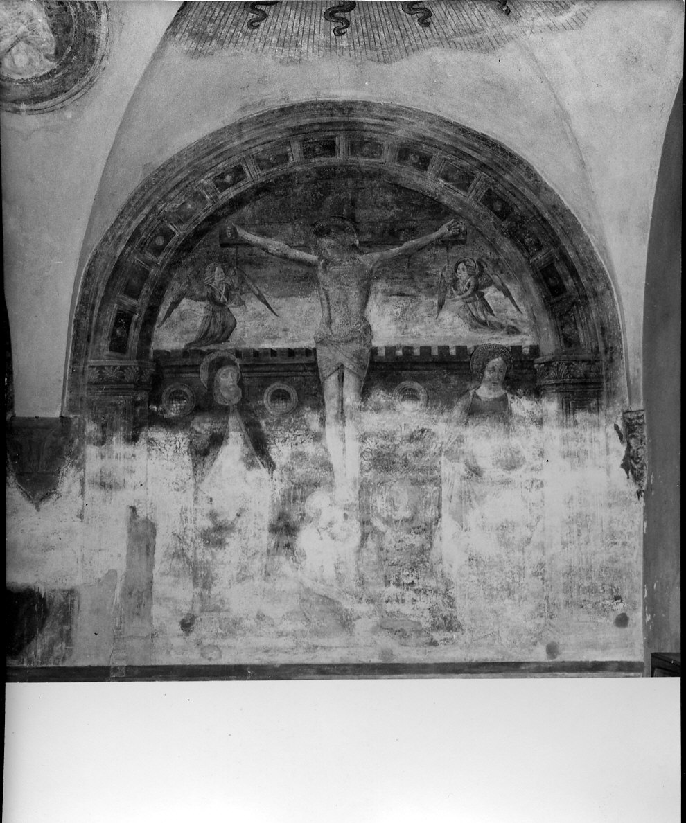 crocifissione di Cristo (dipinto murale, opera isolata) - ambito lombardo (seconda metà sec. XV)