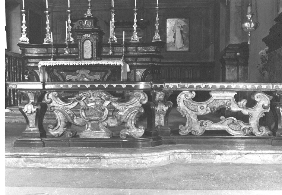 balaustrata di altare, coppia - ambito Italia settentrionale (secc. XVII/ XVIII)