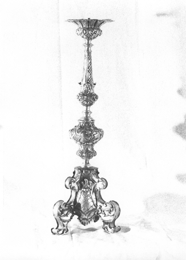 candeliere d'altare, coppia - ambito Italia settentrionale (sec. XVIII)