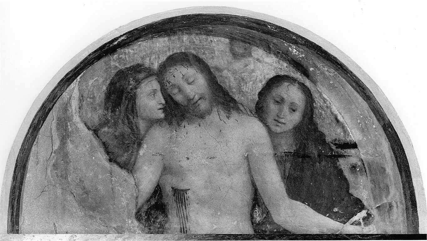 Pietà (dipinto murale, opera isolata) di Ferrari Gaudenzio (scuola) (prima metà sec. XVI)