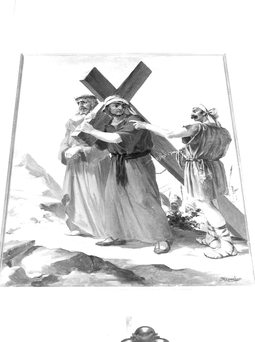 stazioni della via crucis (Via Crucis, serie) di Spreafico Luigi (attribuito) (sec. XIX)