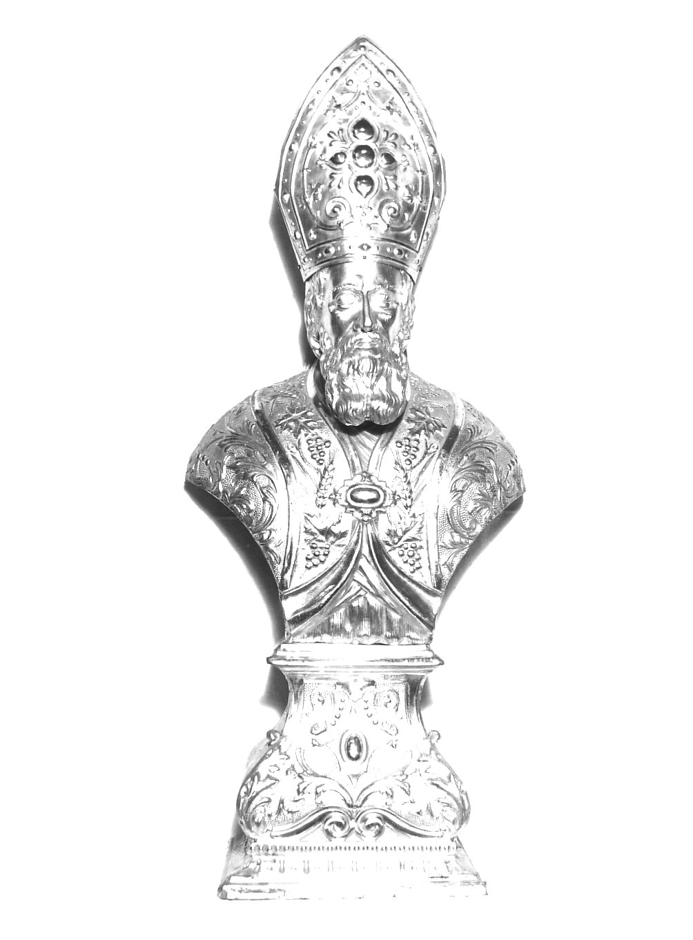Santo vescovo (reliquiario - a busto) - bottega lombarda (sec. XIX)