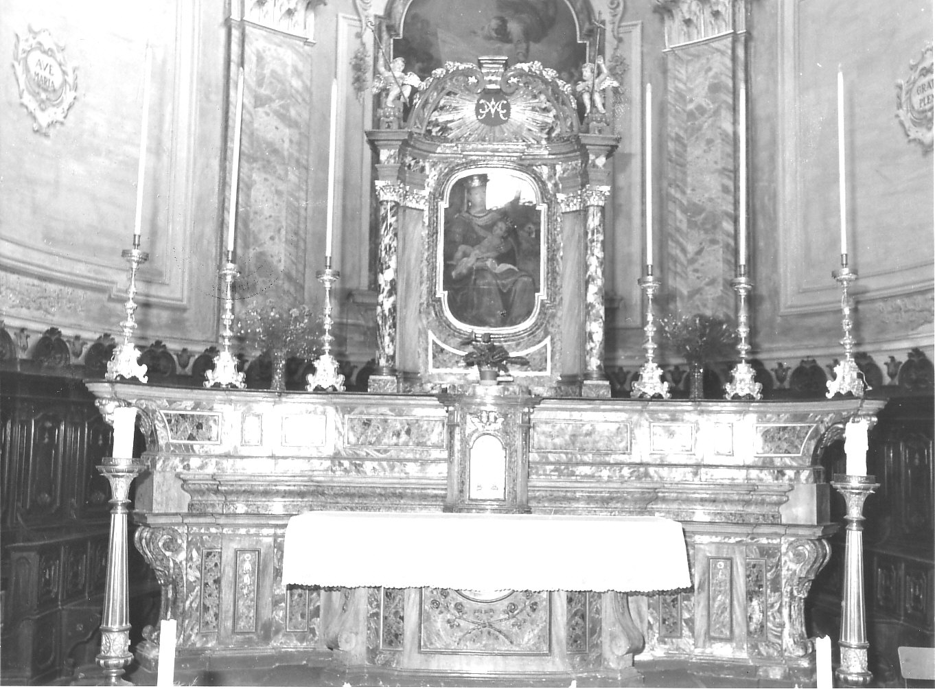 altare maggiore - bottega lombarda (fine/inizio secc. XVIII/ XIX)
