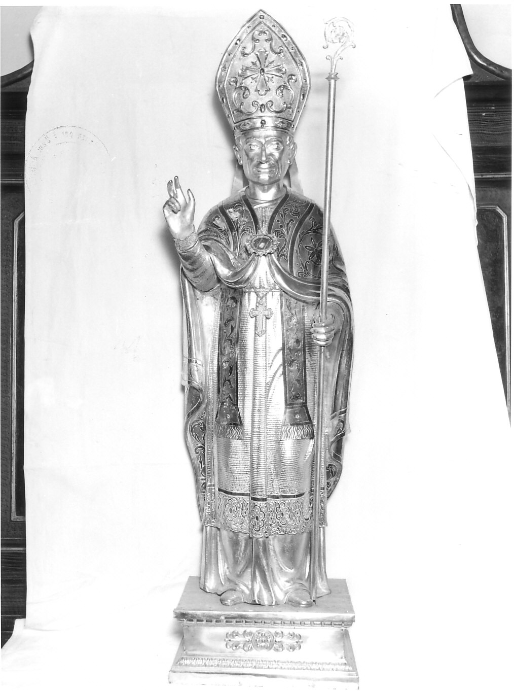 San Carlo Borromeo (reliquiario - a statua, opera isolata) - bottega lombarda (sec. XIX)