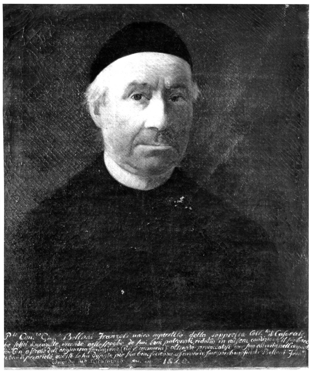 Ritratto del canonico Giuseppe Belloni Franzoli (dipinto, opera isolata) - ambito lombardo (sec. XIX)