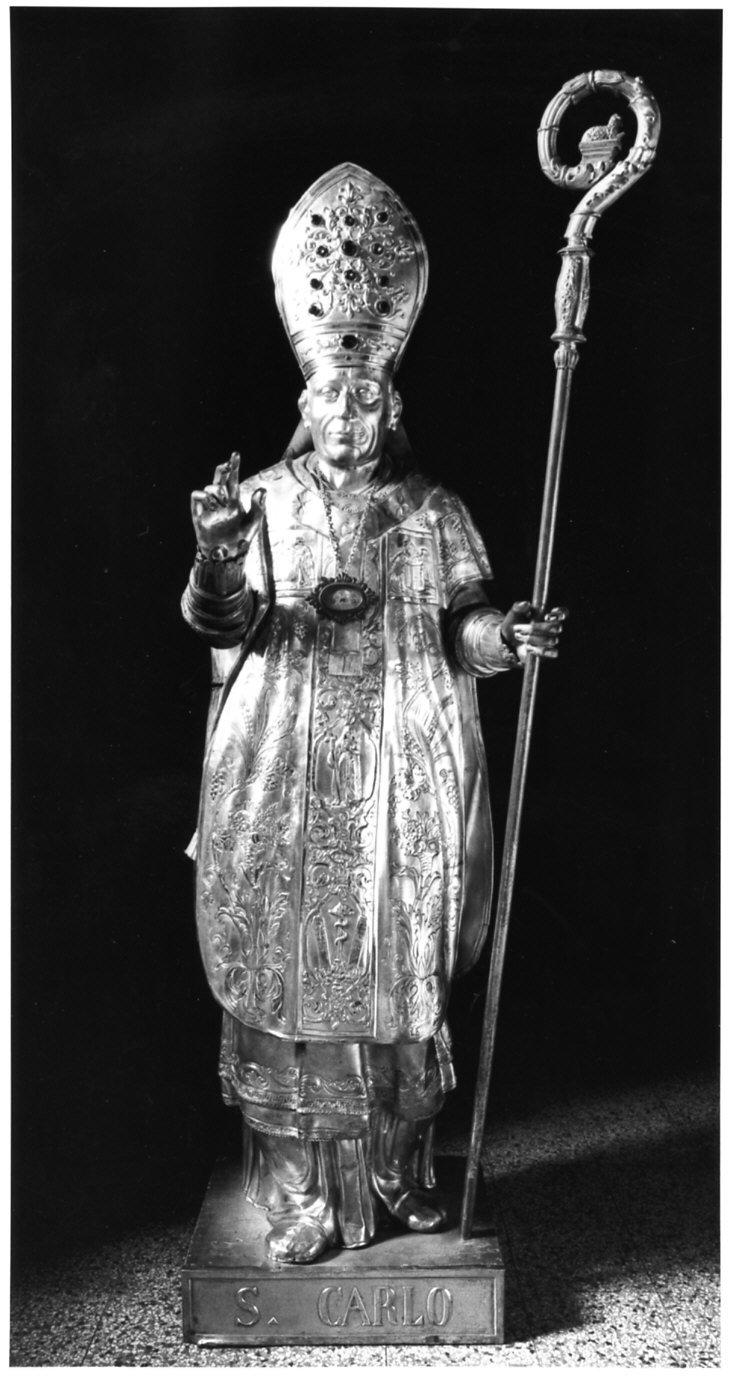 San Carlo Borromeo (reliquiario - a statua, opera isolata) - bottega italiana (sec. XIX)
