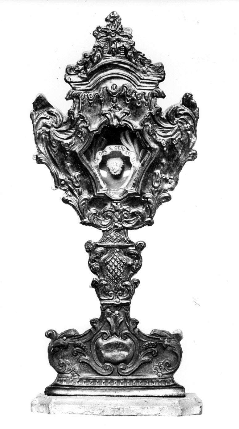 reliquiario - a ostensorio, coppia - bottega lombarda (sec. XVIII)