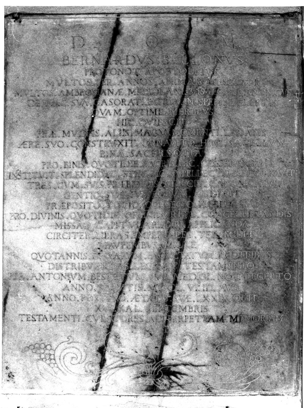 lapide commemorativa, opera isolata - bottega lombarda (sec. XVII)