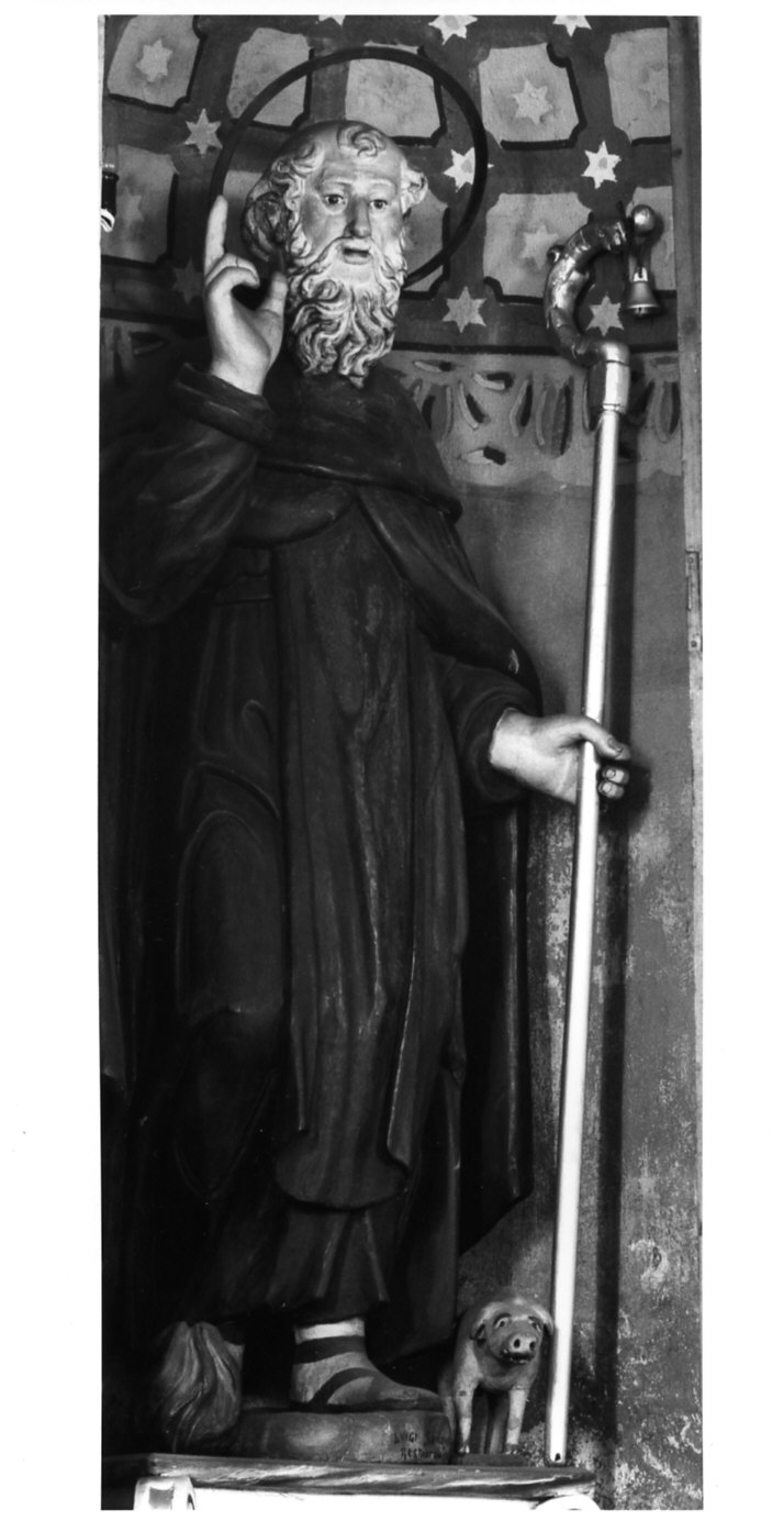 Sant'Antonio Abate (statua, opera isolata) - bottega lombarda (sec. XIX)