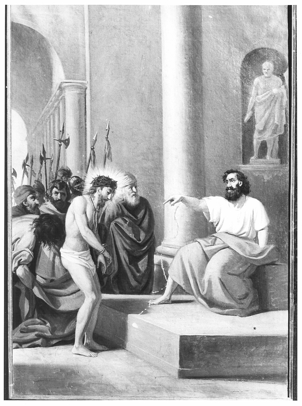 stazione I: Gesù condannato a morte (dipinto, insieme) - ambito lombardo (prima metà sec. XIX)