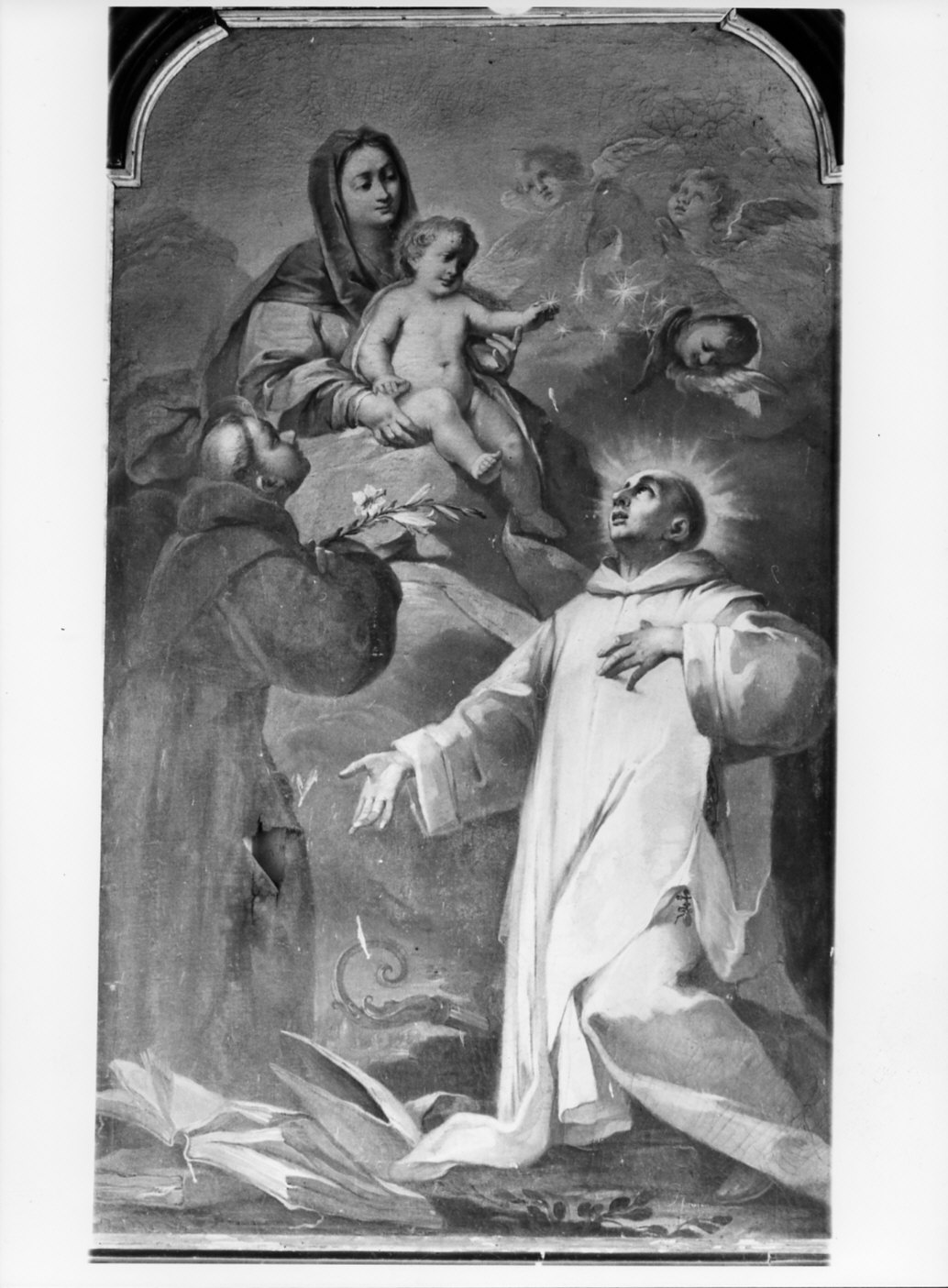 Madonna con Bambino e i santi Francesco e Bruno (dipinto, opera isolata) - ambito lombardo (sec. XVIII)