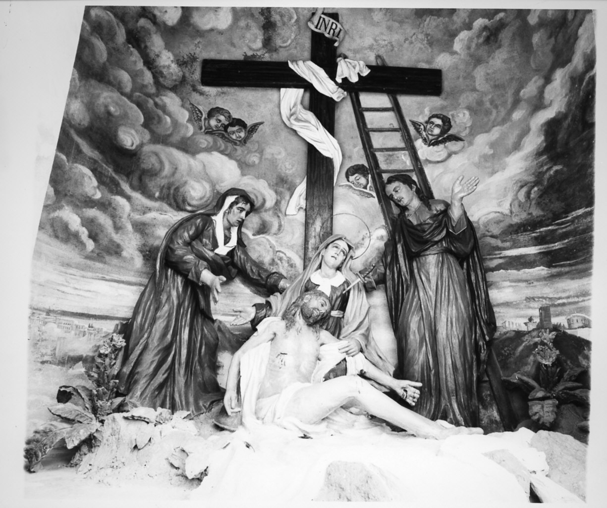 deposizione di Cristo dalla croce (gruppo scultoreo, insieme) di Ferroni Pietro (secc. XVIII/ XIX)