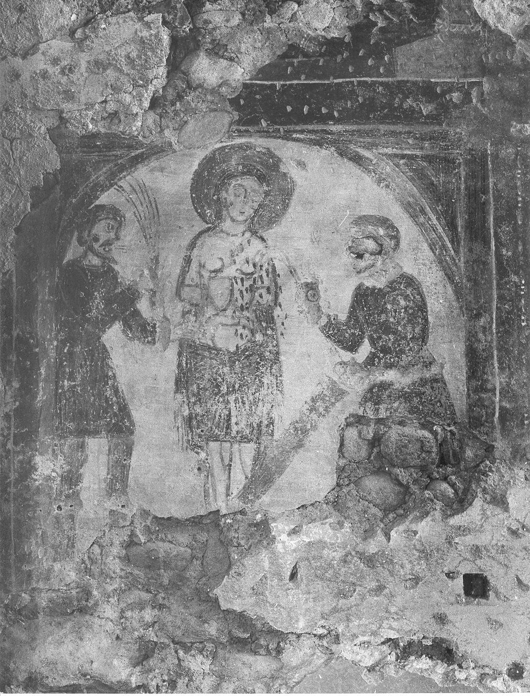 martirio di una santa (dipinto, opera isolata) - ambito lombardo (secc. XII/ XIII)