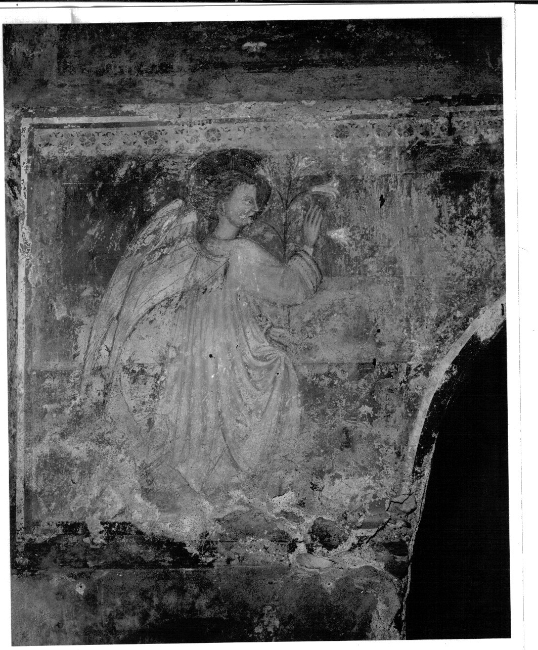 Annunciazione (dipinto murale) - bottega lombarda (sec. XIV, sec. XV)
