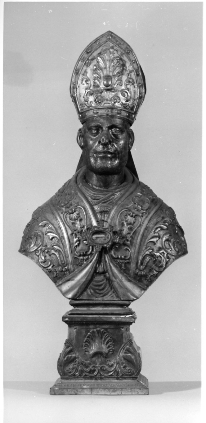 San Carlo Borromeo (reliquiario - a busto, opera isolata) - bottega italiana (sec. XIX)
