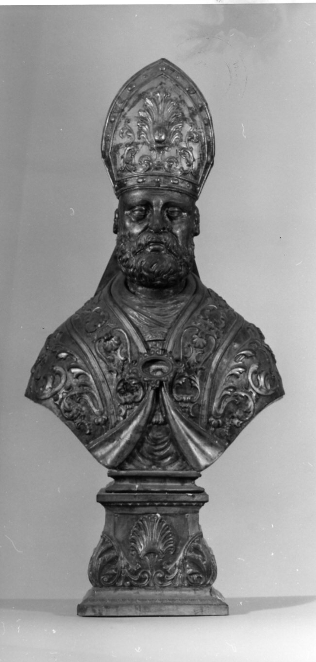 Sant'Ambrogio (reliquiario - a busto, opera isolata) - bottega italiana (sec. XIX)