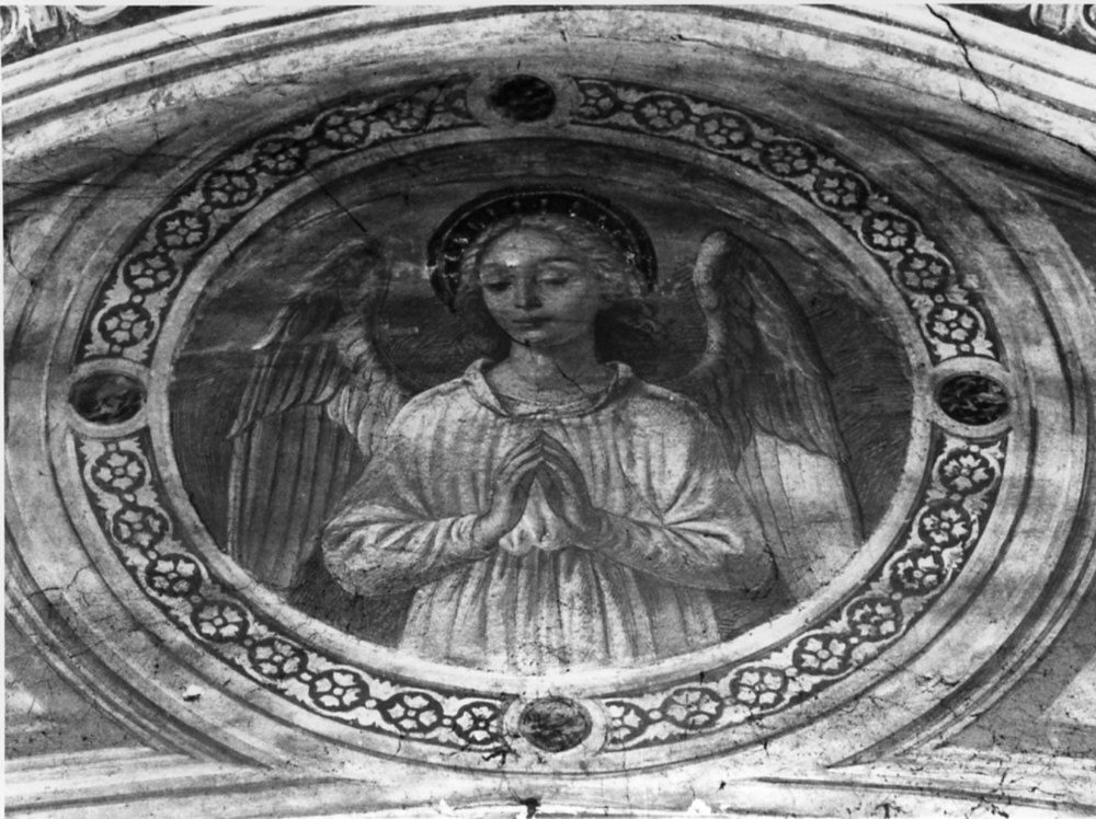 angelo (dipinto murale, opera isolata) - ambito lombardo (fine/inizio secc. XIX/ XX)