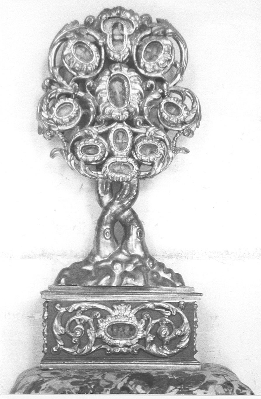 reliquiario - bottega lombarda (fine/inizio secc. XVII/ XVIII)