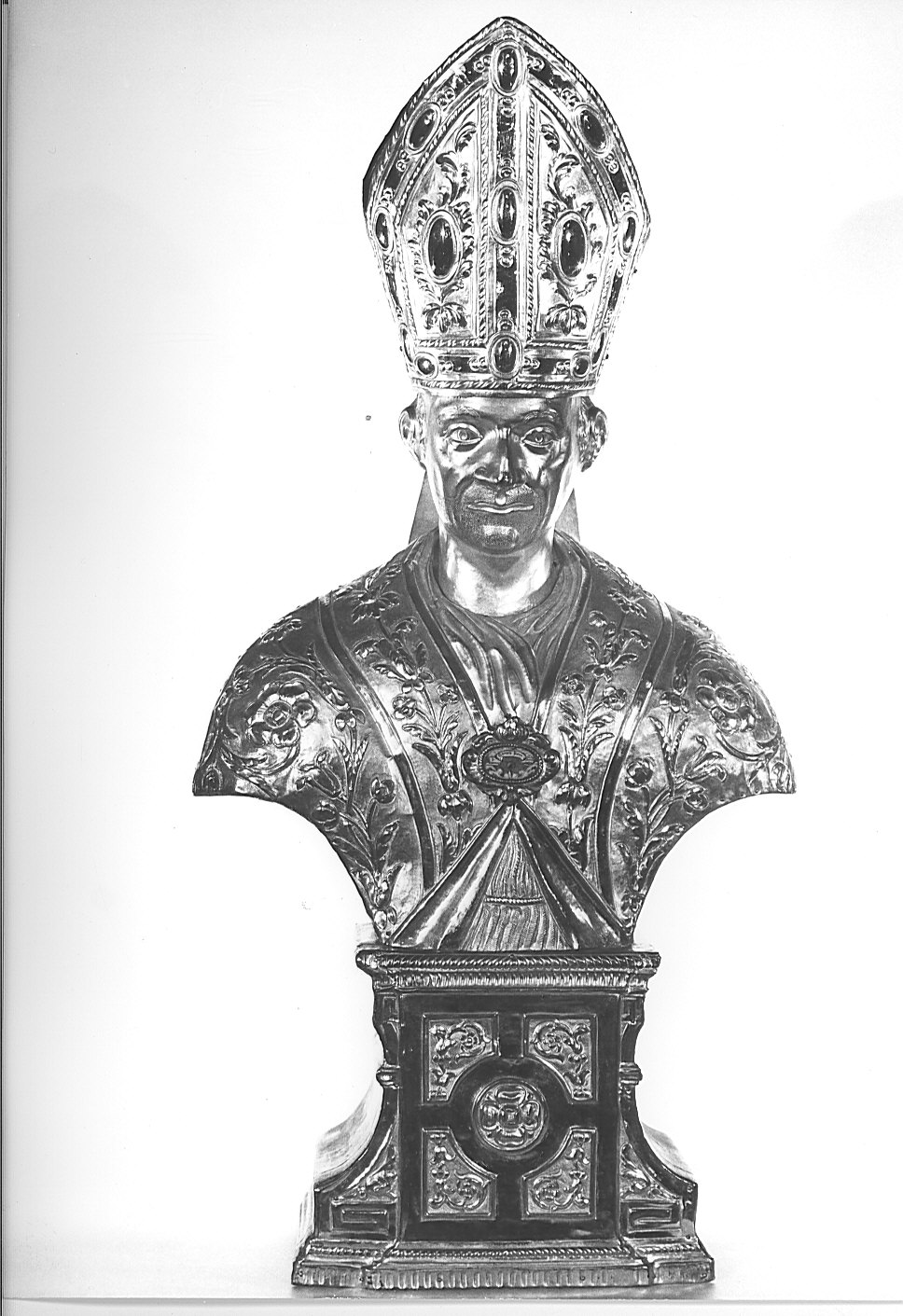 San Carlo Borromeo (reliquiario - a busto, elemento d'insieme) - bottega lombarda (prima metà sec. XIX)