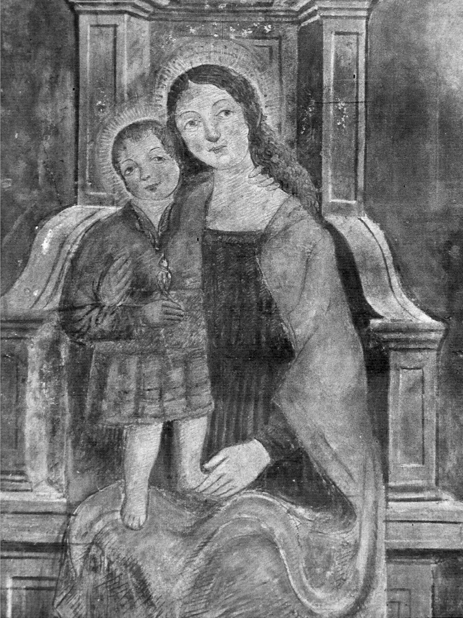 Madonna con Bambino (dipinto murale, opera isolata) - ambito lombardo (sec. XVI)