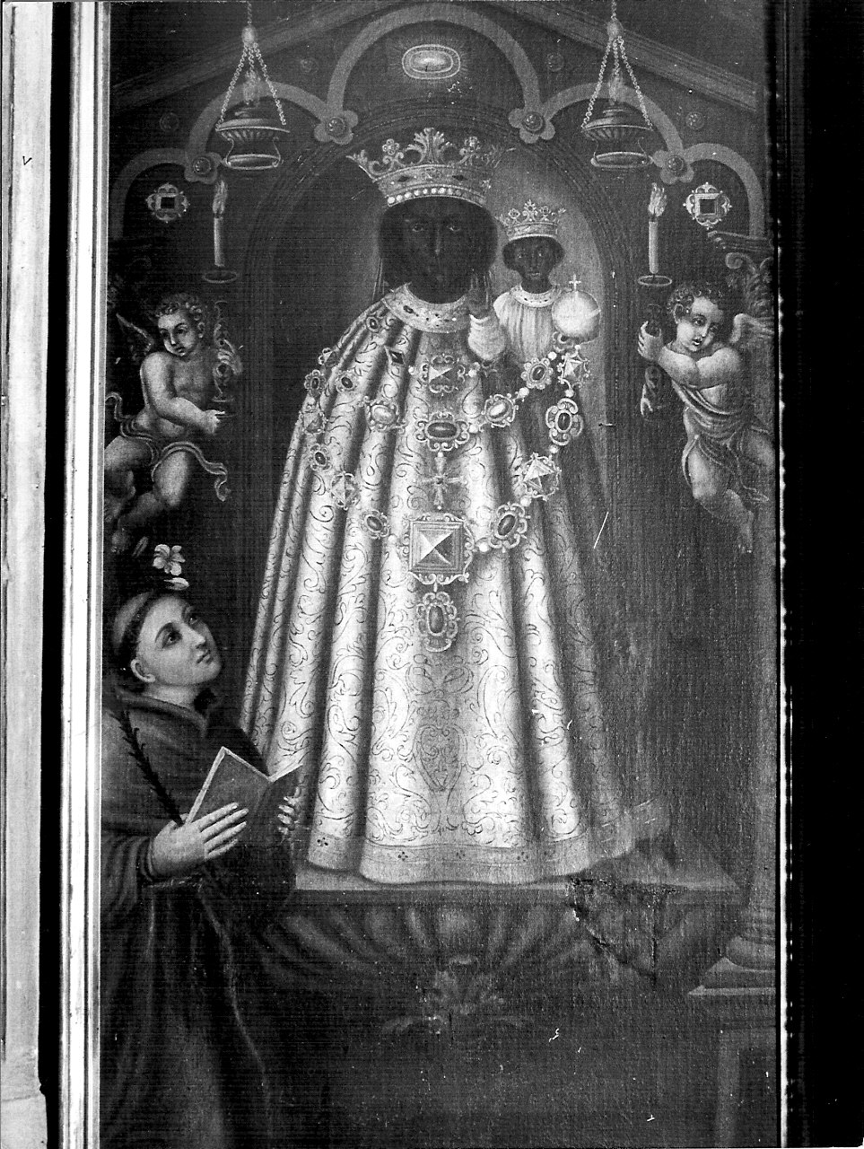 Sant'Antonio da Padova venera l'effige della Madonna col Bambino, Sant'Antonio da Padova (dipinto, opera isolata) - ambito lombardo (sec. XVIII)