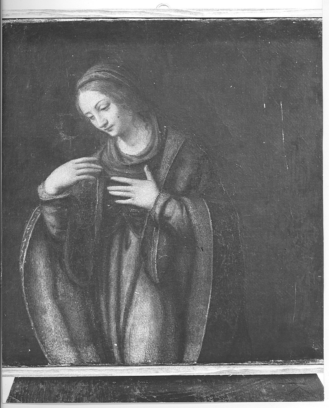 Madonna annunciata (dipinto) di Luini Bernardino (attribuito) (sec. XVI)