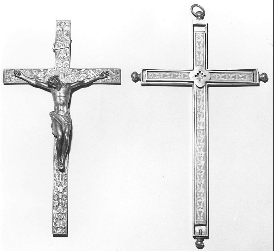 reliquiario - a croce, opera isolata - bottega lombarda (terzo quarto sec. XVIII)