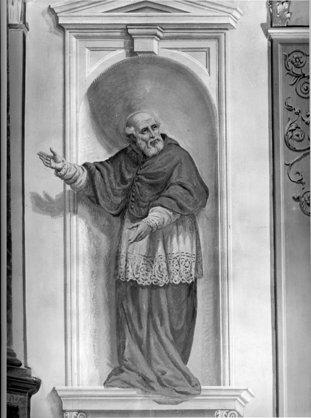 San Martino vescovo (dipinto murale, opera isolata) - ambito italiano (sec. XX)