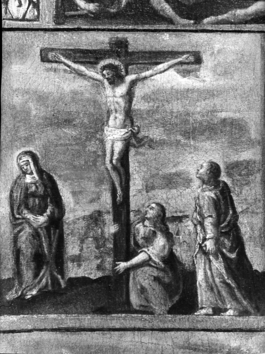 crocifissione di Cristo (dipinto, elemento d'insieme) - ambito lombardo (sec. XVIII)