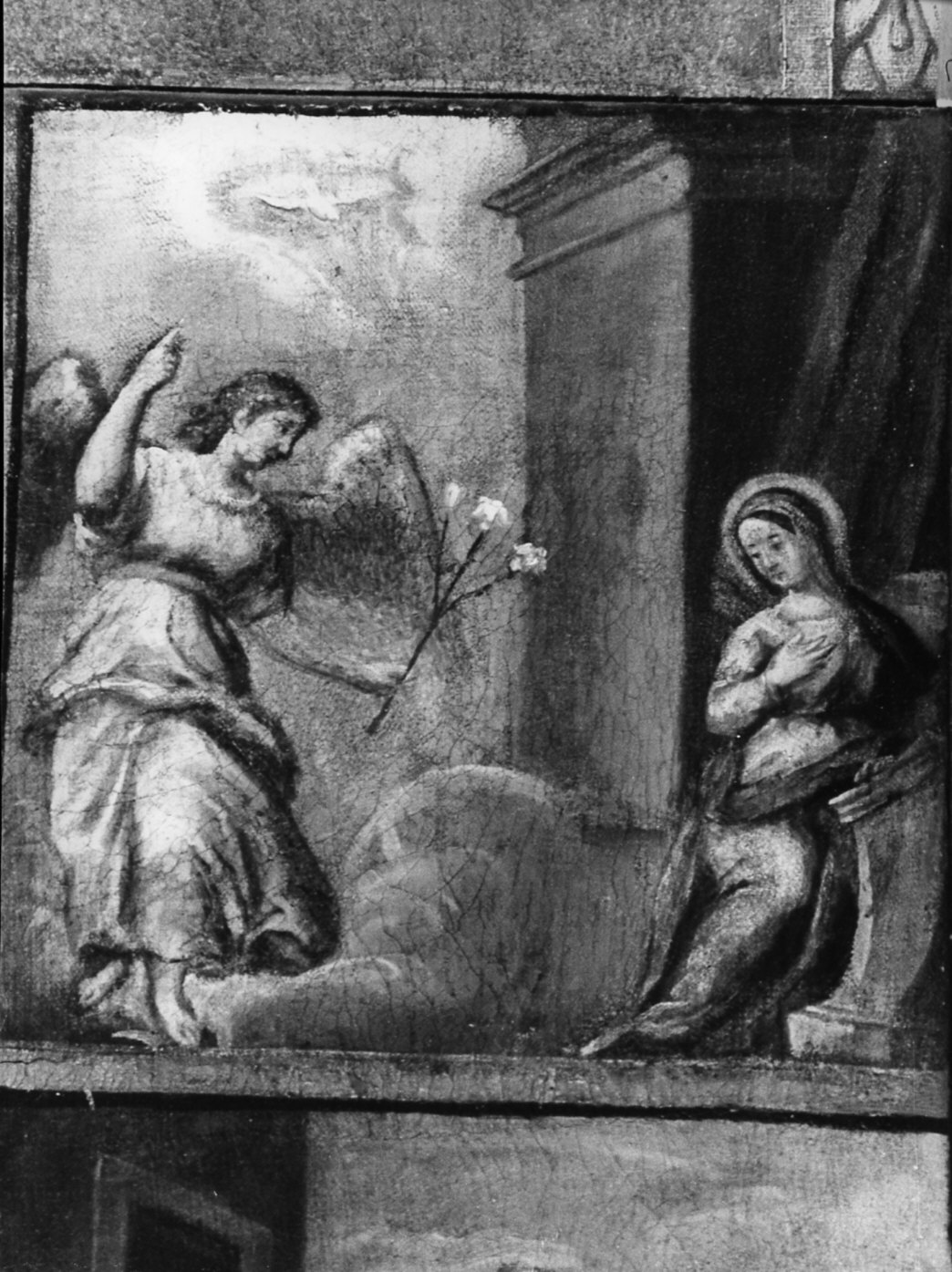 Annunciazione (dipinto, elemento d'insieme) - ambito lombardo (sec. XVIII)