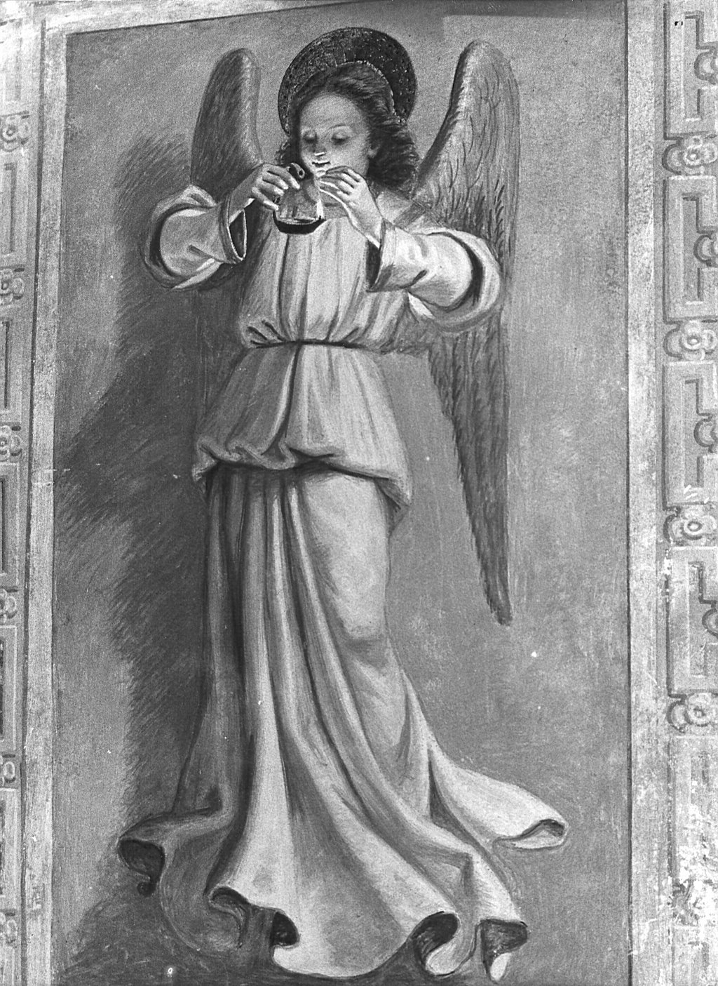 angelo (dipinto murale, elemento d'insieme) - ambito lombardo (sec. XX)