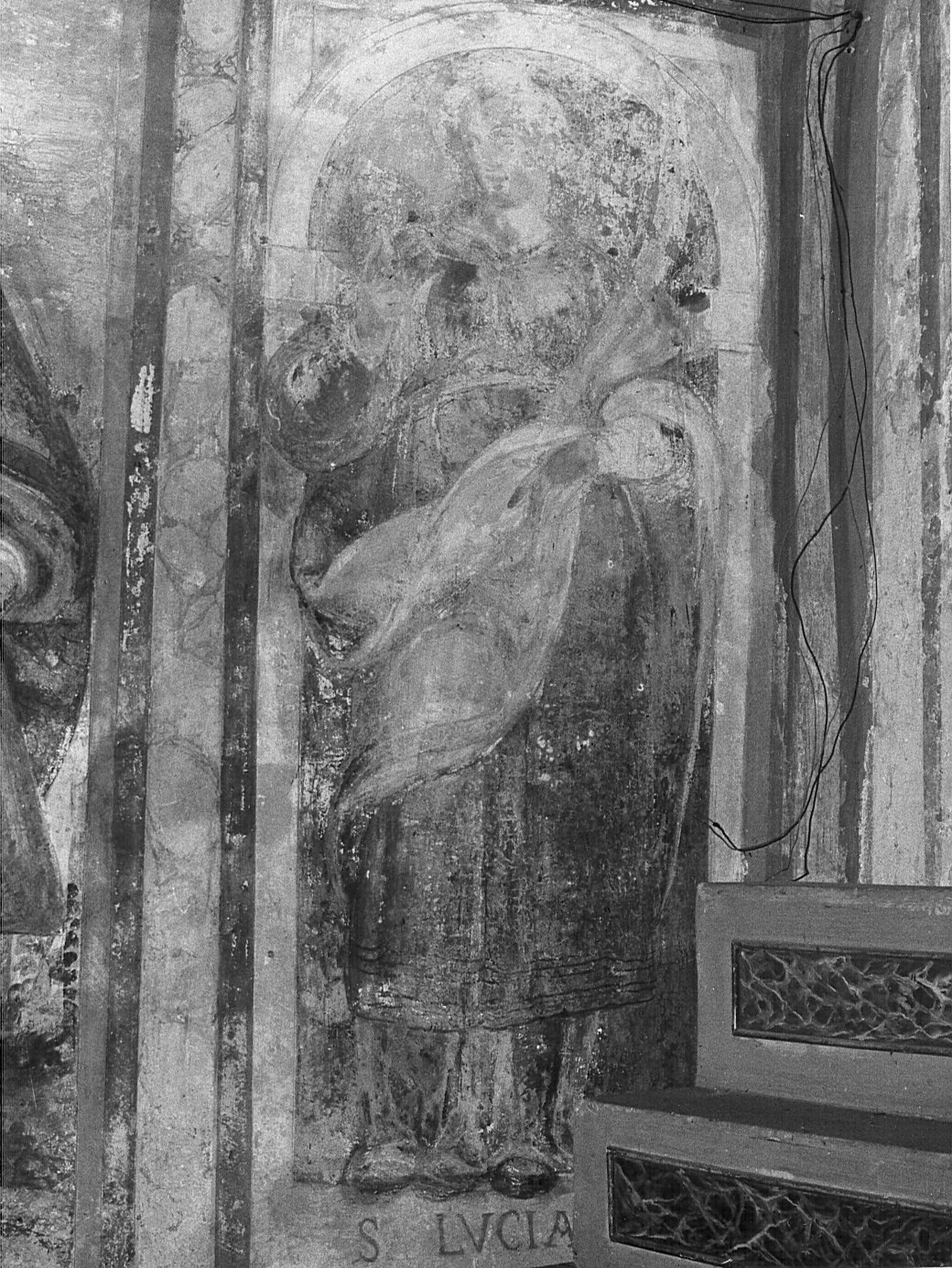 Santa Lucia (decorazione pittorica, elemento d'insieme) - ambito lombardo (prima metà sec. XVII)