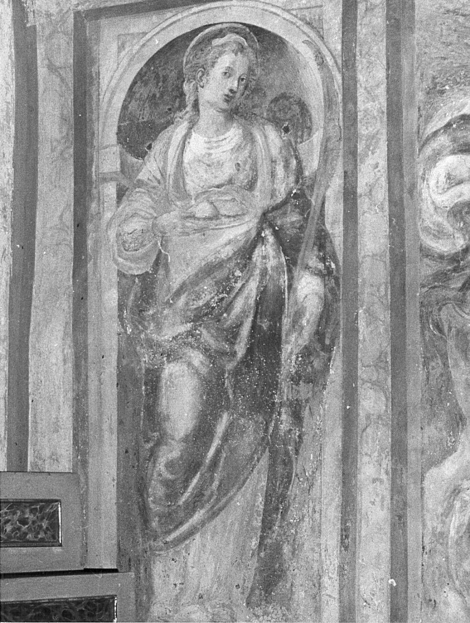 Sant'Agata (decorazione pittorica, elemento d'insieme) - ambito lombardo (prima metà sec. XVII)