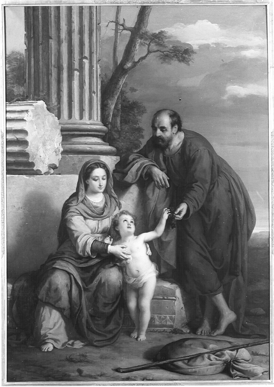 Sacra Famiglia (dipinto) di Bergamaschi Giovanni (attribuito) (sec. XIX)