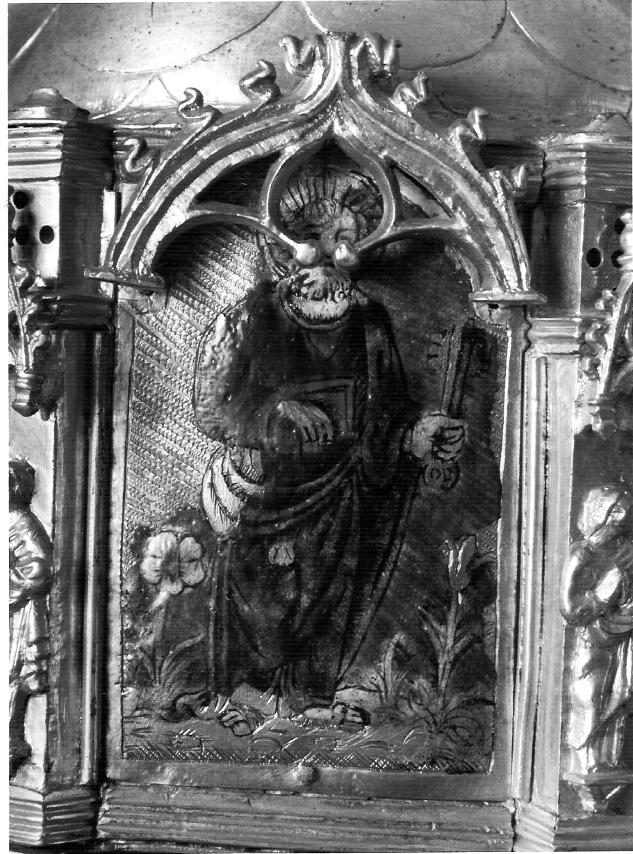San Pietro (placchetta di croce processionale, elemento d'insieme) - bottega lombarda (fine/inizio secc. XV/ XVI)