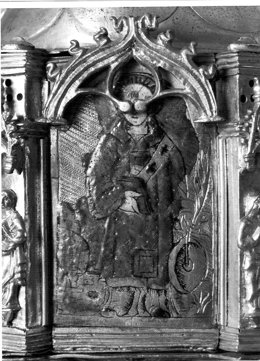 San Vincenzo (placchetta di croce processionale, elemento d'insieme) - bottega lombarda (fine/inizio secc. XV/ XVI)