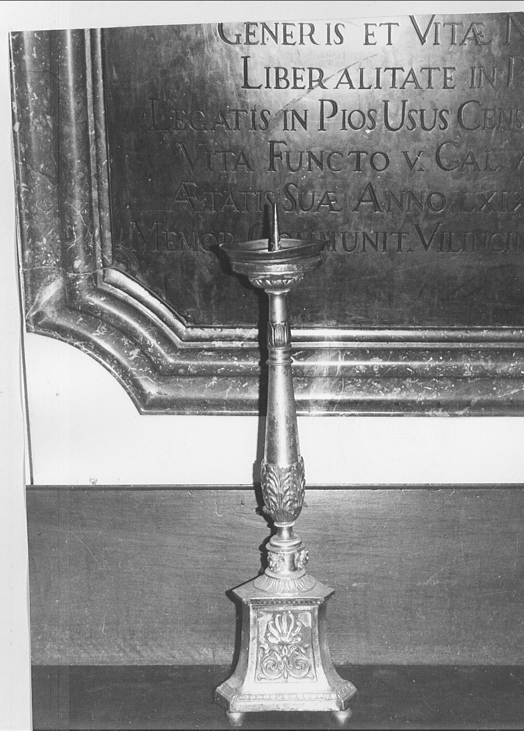 candeliere d'altare, serie - bottega lombarda (fine/inizio secc. XVIII/ XIX)