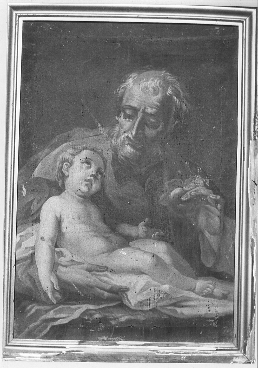San Giuseppe e Gesù Bambino (dipinto, opera isolata) - ambito lombardo (inizio sec. XIX)