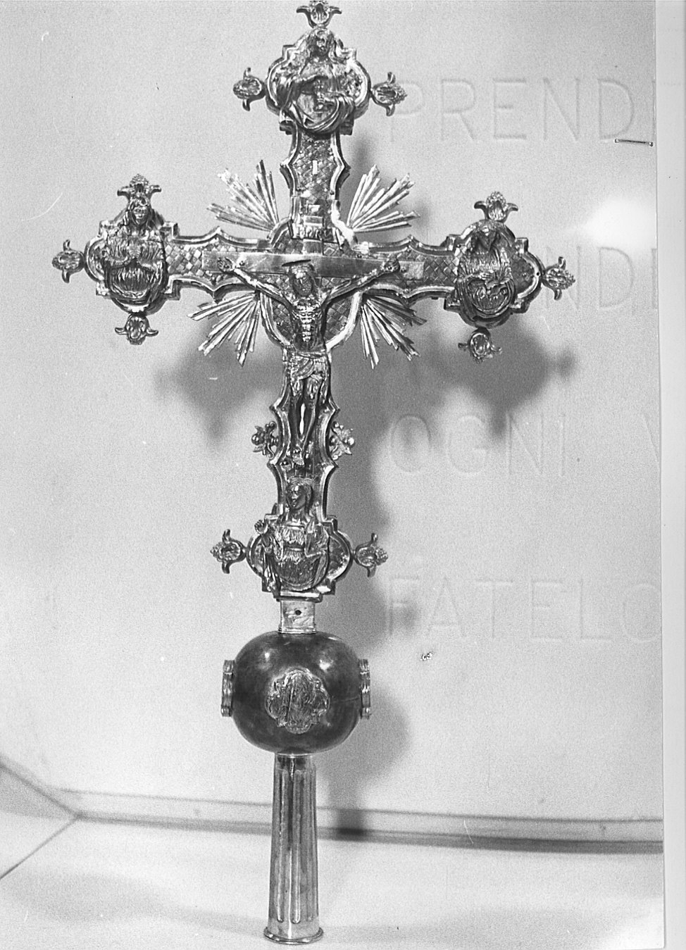 croce astile, opera isolata - bottega lombarda (sec. XVII)