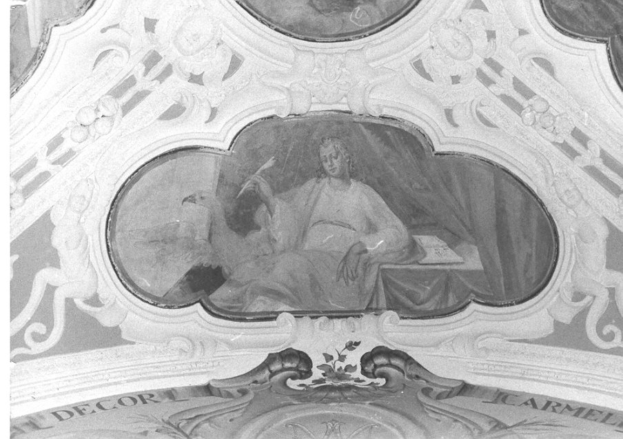 San Giovanni Evangelista (dipinto murale, elemento d'insieme) - ambito lombardo (sec. XVI)