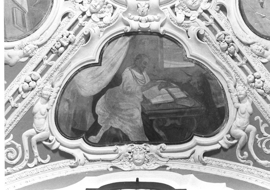 San Luca Evangelista (dipinto murale, elemento d'insieme) - ambito lombardo (sec. XVI)