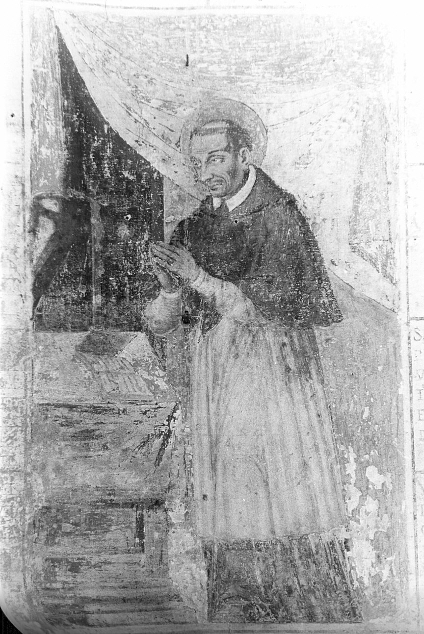 San Carlo Borromeo, San Carlo Borromeo (dipinto murale) - ambito pavese (prima metà sec. XVII)
