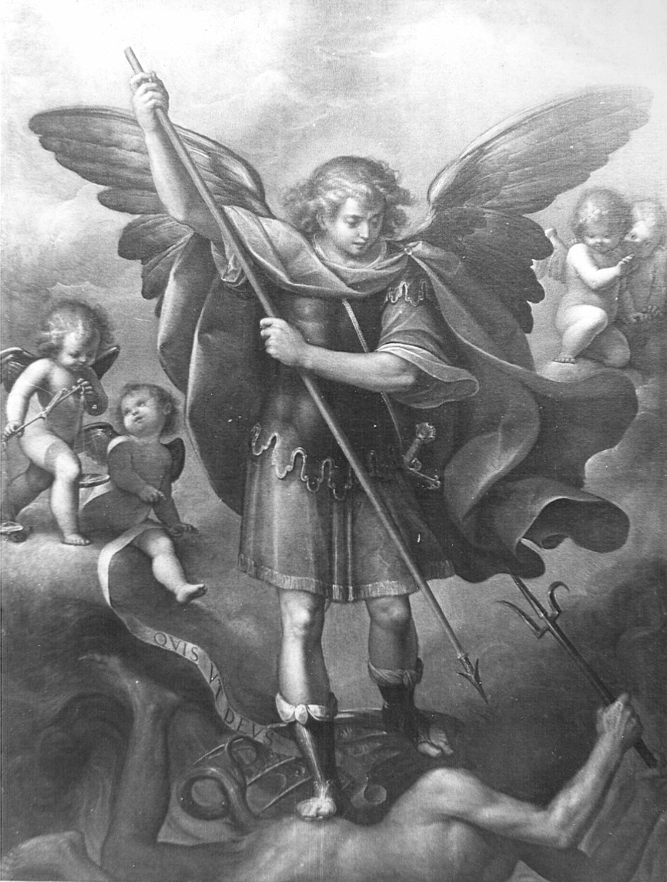 L'Arcangelo Michele, San Michele Arcangelo (dipinto) di Moncalvo (attribuito) (fine sec. XVI)