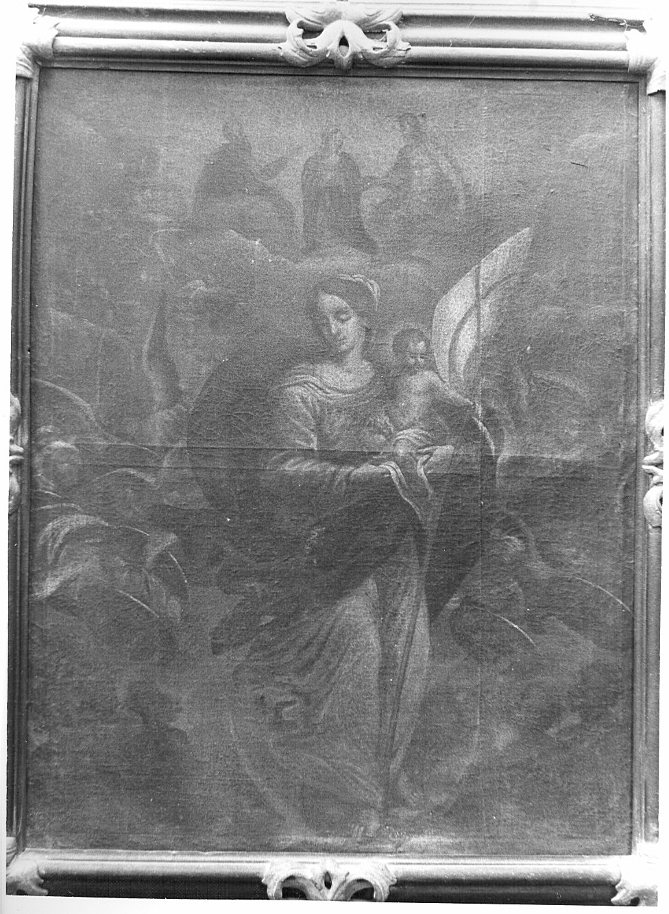 Madonna con il Bambino e SS. Trinità, Madonna con Bambino e altri personaggi (dipinto) - ambito lombardo (sec. XVIII)