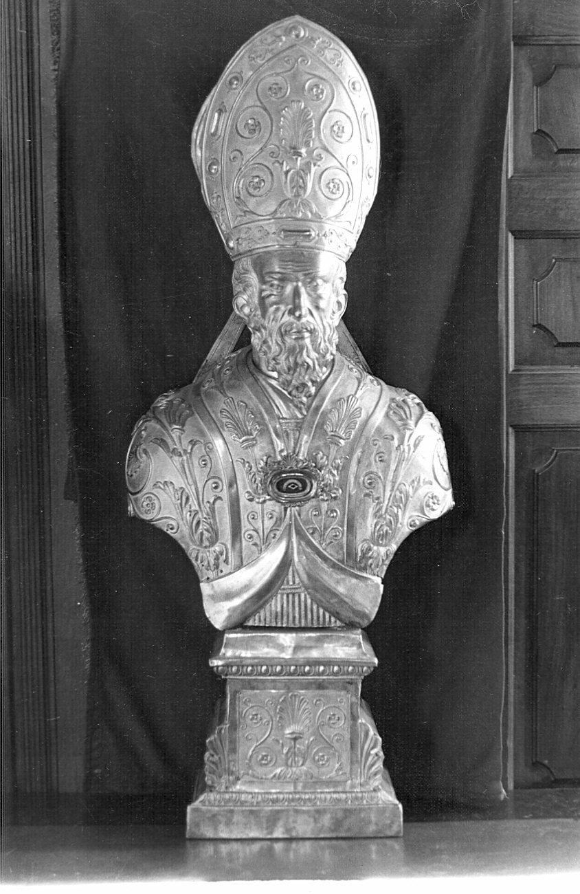 Santi vescovi (reliquiario - a busto, serie) - bottega lombarda (prima metà sec. XIX)